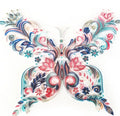 20 inch butterfly quilling illustration material pack with craft paper and tools in blue and pink