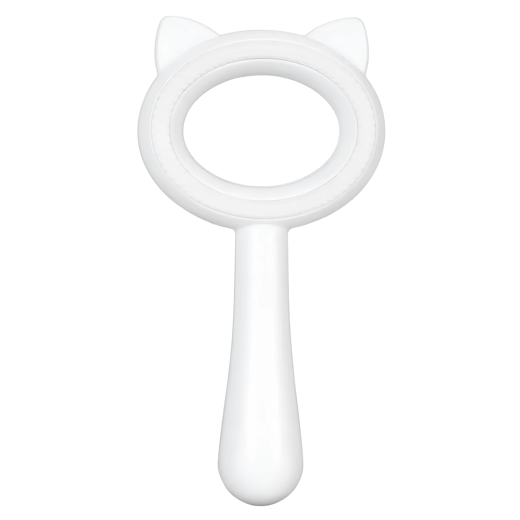 Double-sided pet grooming brush with comfortable handle for cats and dogs