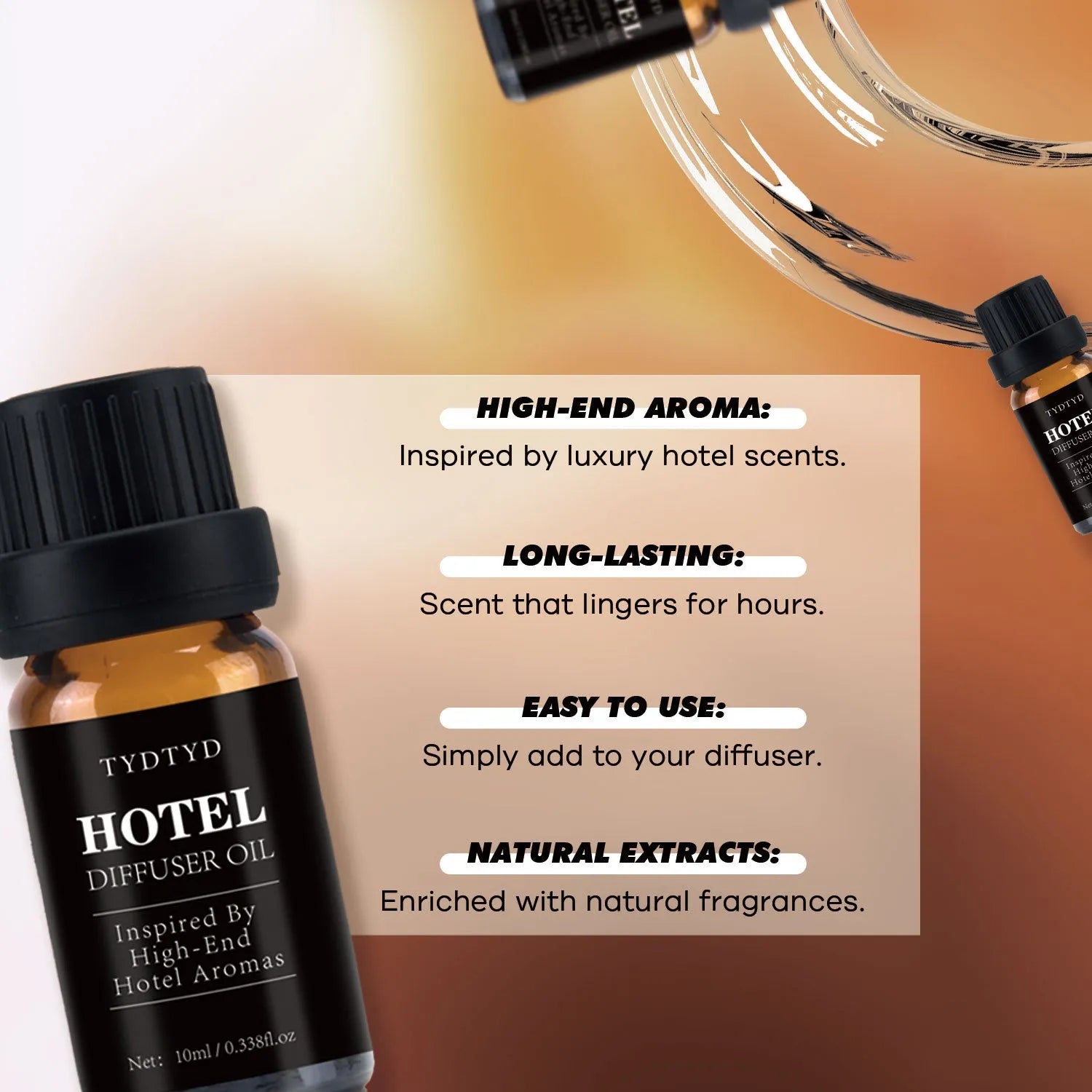 10ml natural plant fragrance essential oil bottle for diffusers and aromatherapy