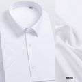 Men's regular fit non-ironing mulberry silk shirt in light blue with long sleeves, micro-elastic fabric
