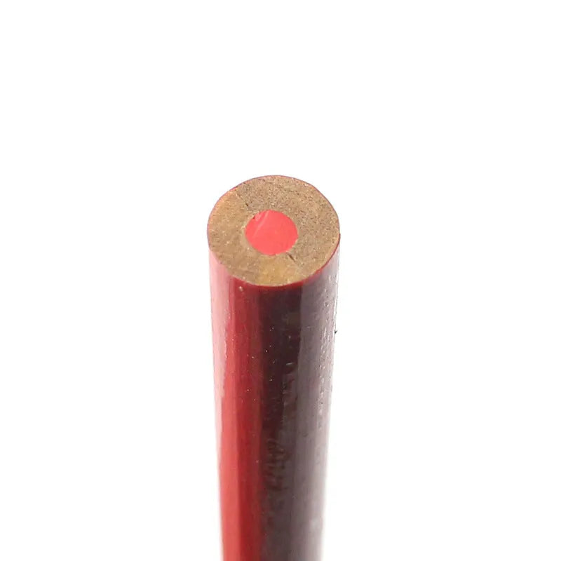 Red and blue carpenter pencils in wooden casing, 10-piece set for woodworking and construction marking