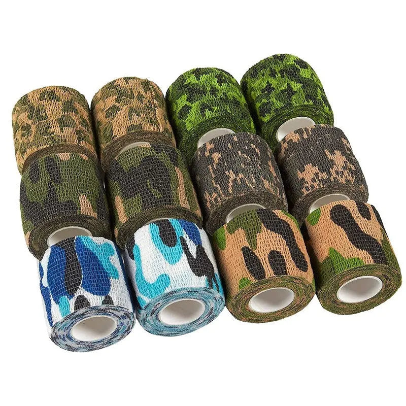Non-woven camouflage bandage roll 4.5 metres long 5cm wide in forest pattern
