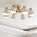 Nordic ironwood macaron ceiling lamp cluster in chosen colour and head count