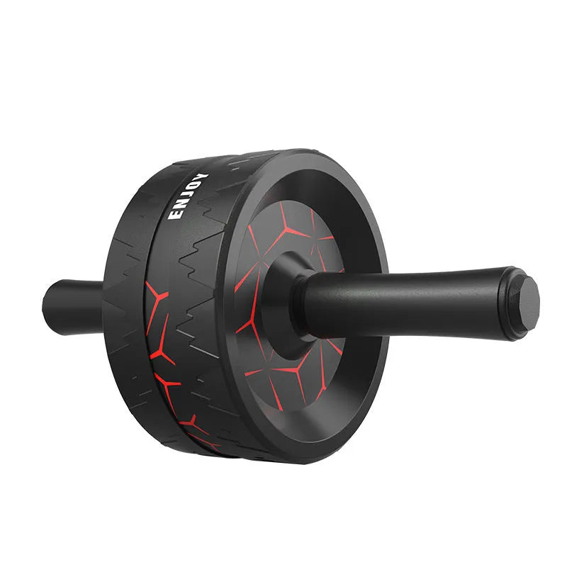 Abdominal wheel fitness equipment for core strengthening, available in flame red and flame blue colour options