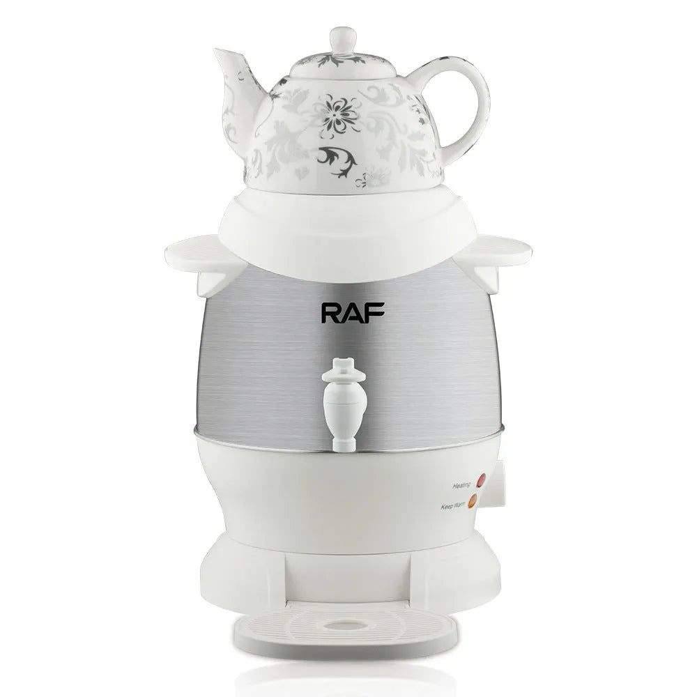 Double-layer stainless steel kettle 6L black with button operation and chassis heating
