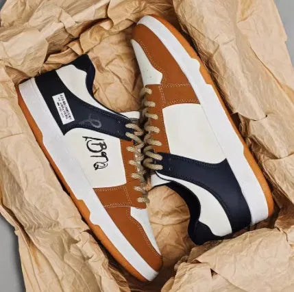 Casual lace-up sneakers in simple design with youth fashion styling available in multiple colour options