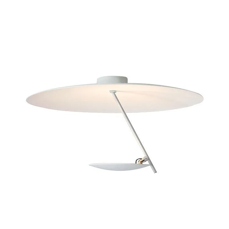 Creative iron art chandelier ceiling lamp with warm LED light in white gold colour.