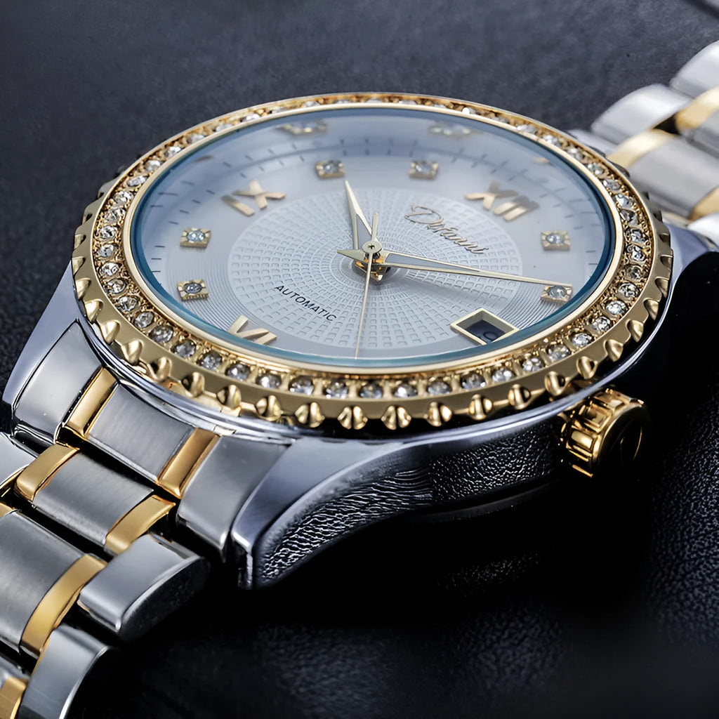 Fashionmonger men's automatic mechanical watch with waterproof luminous features and 13mm case