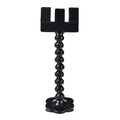 Black pet photography clip with treat holder and phone mount on white background