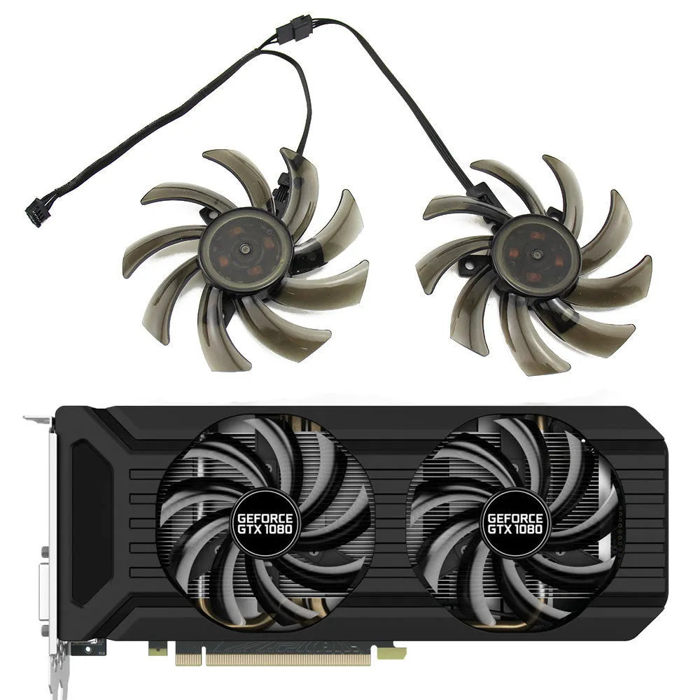 GA91S2U black graphics card cooling fan, 85mm diameter, 12V DC 0.40A, 4-pin connector, for Palit GTX1060 Dual replacement