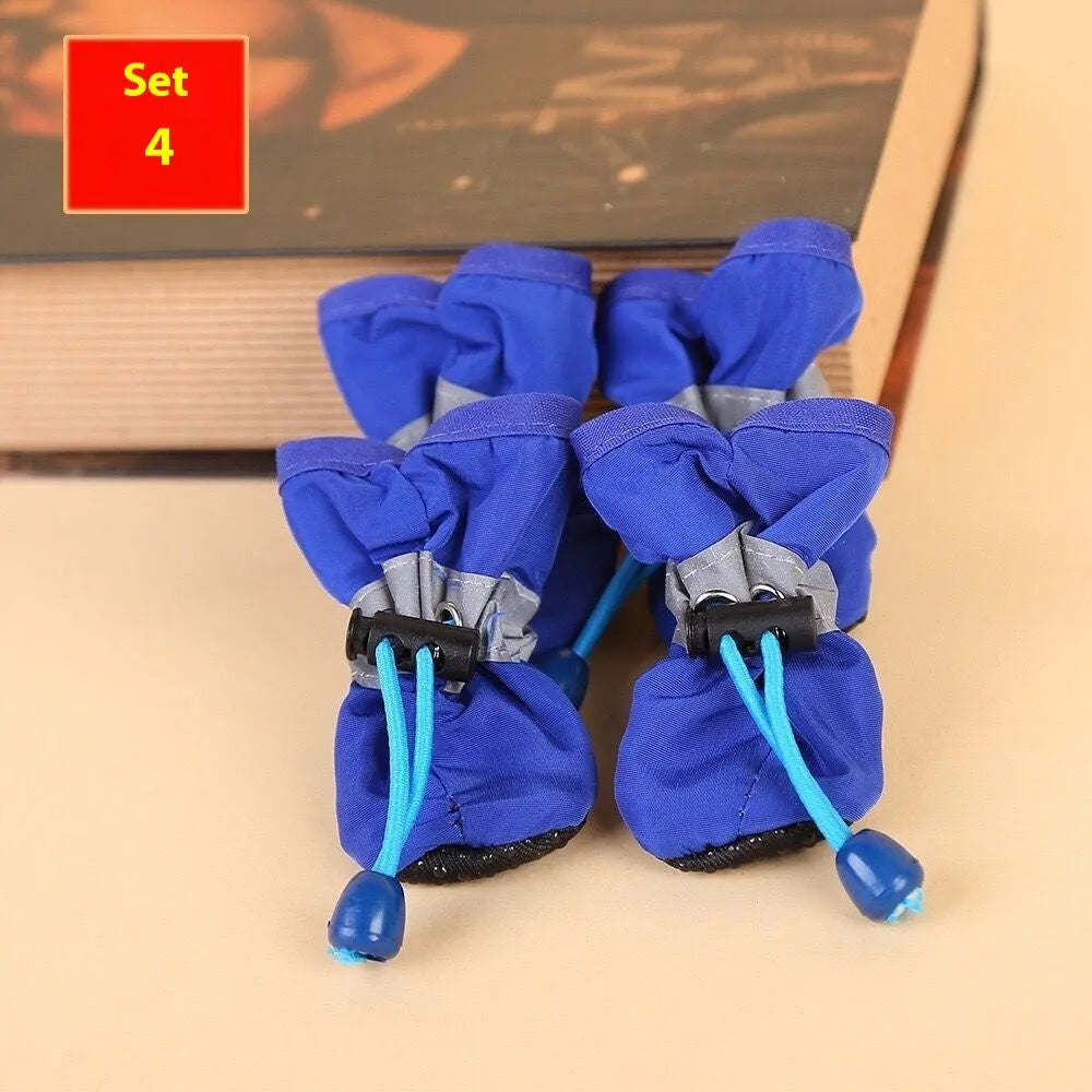 Pet dog four seasons breathable soft bottom dog shoes in multiple colours on a white background