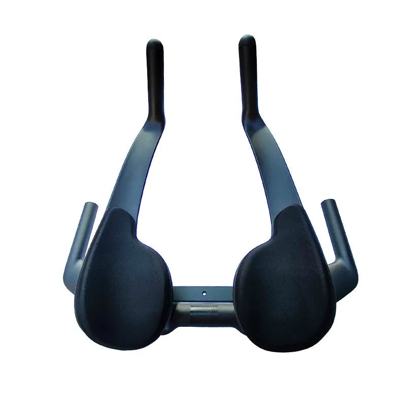 Carbon fibre TT handlebar with clip-on extension in black matt finish, 31.8mm clamp, for road and time trial bikes