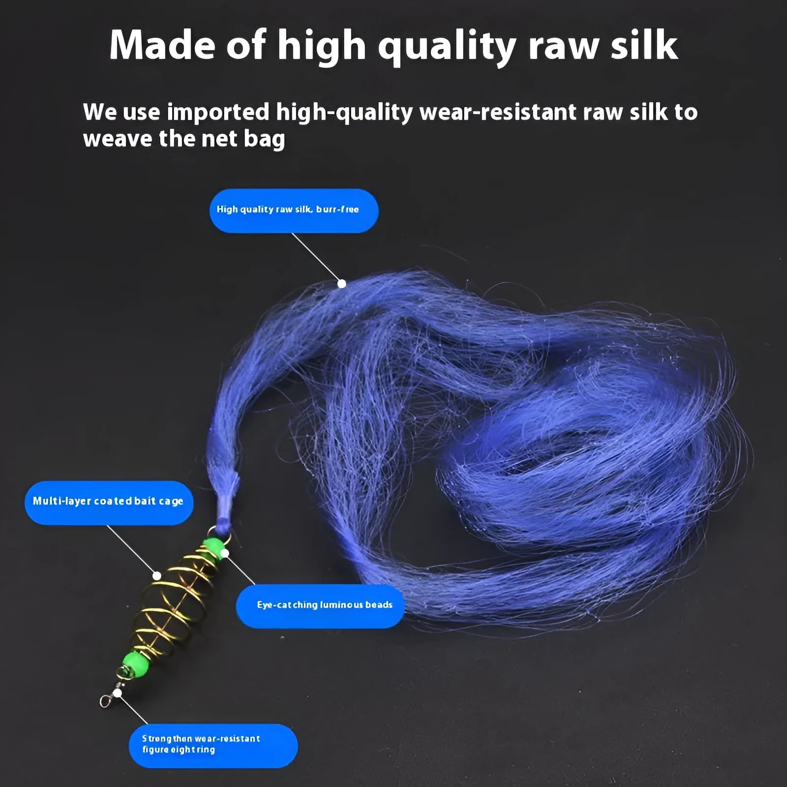 Hand sprinkled explosive hook spring bait fishing net with nylon metal mesh in multiple sizes