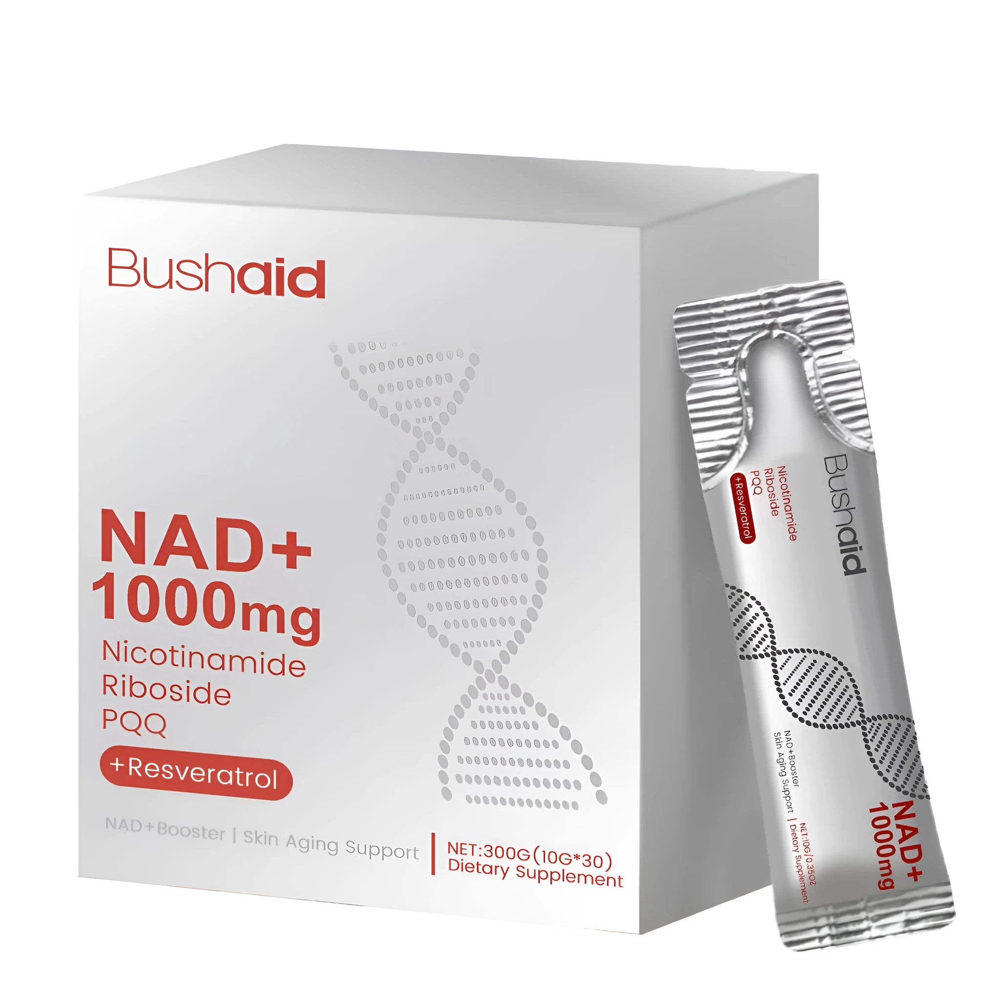 Anti-aging drink with nicotinamide ribose and botanical extracts in 300g packaging