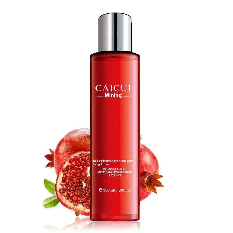 Pomegranate set moisturising cosmetics skincare products face wash toner lotion facial cream red packaging