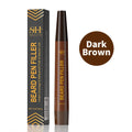 Men's sweatproof waterproof beard eyebrow hairline filler pencil in black and dark brown