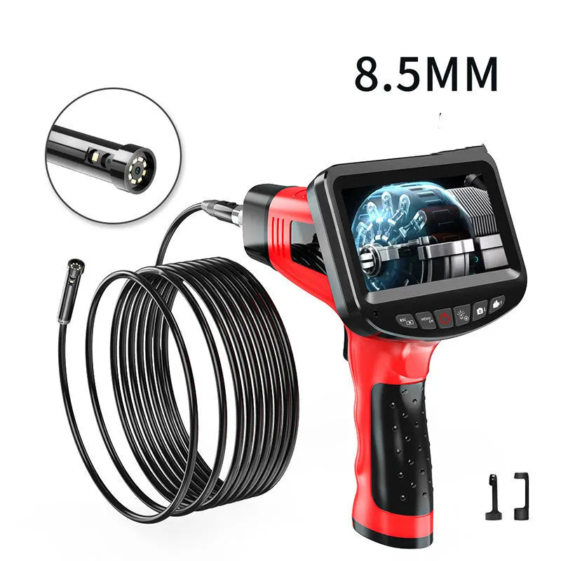 8.5mm dual-lens endoscope inspection camera with snake pipeline and memory card