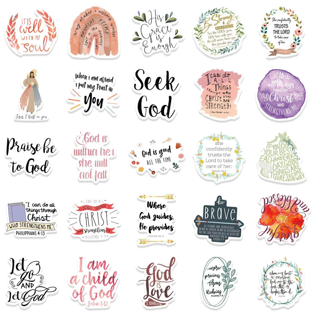 Set of 50 random pattern graffiti stickers for wall and surface decoration
