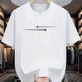 Pattern printed comfortable sports round neck T-shirt in cotton blend with cartoon design, loose fit, short sleeves