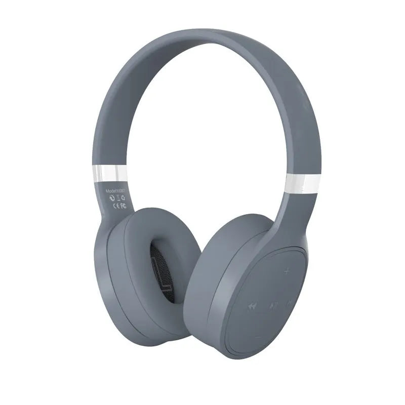 Folding wireless sports headset with Bluetooth 5.0, 40mm drivers, and 10-hour battery in black