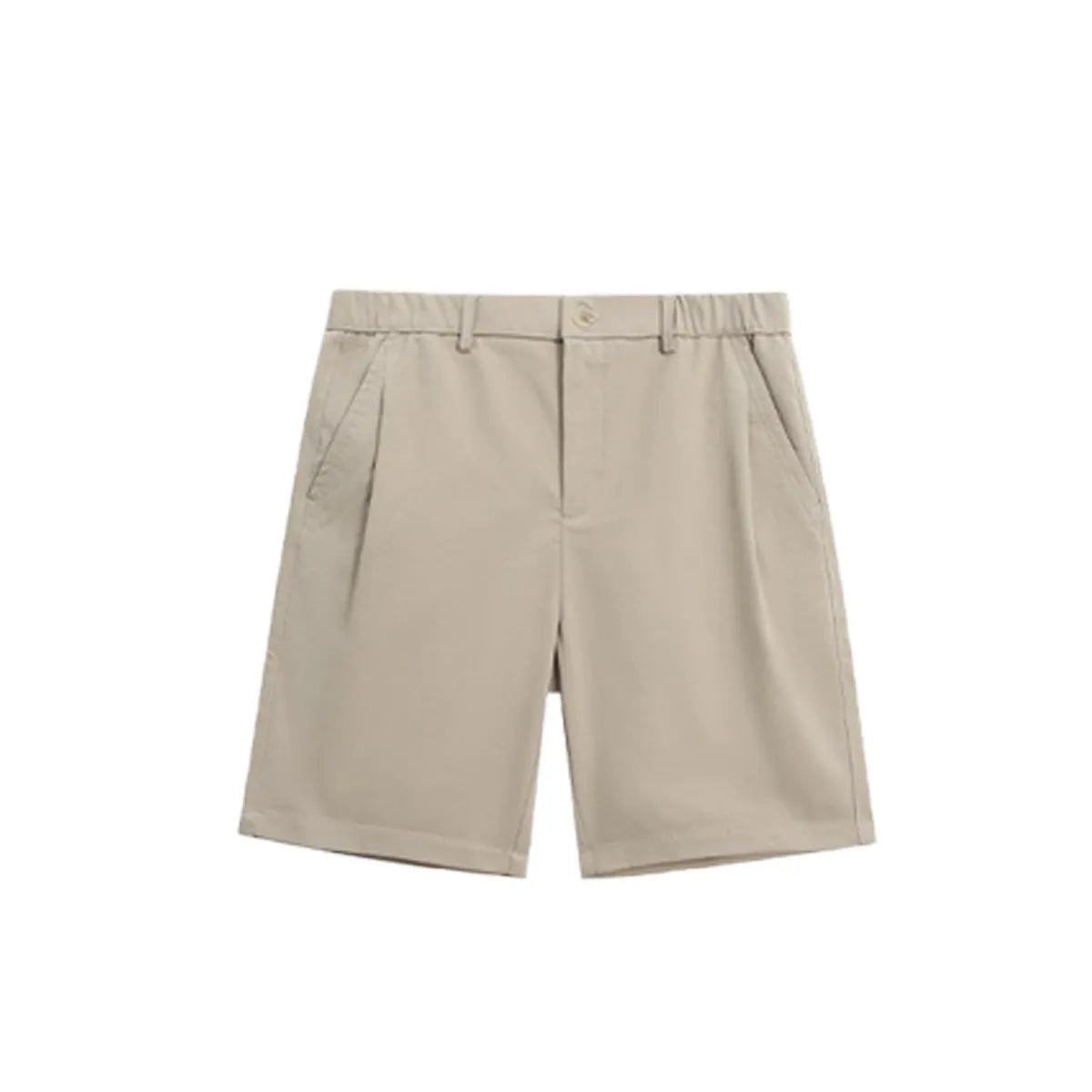 Men's summer business casual straight leg trousers in khaki, brown, and black polyester fiber, sizes S to 3XL