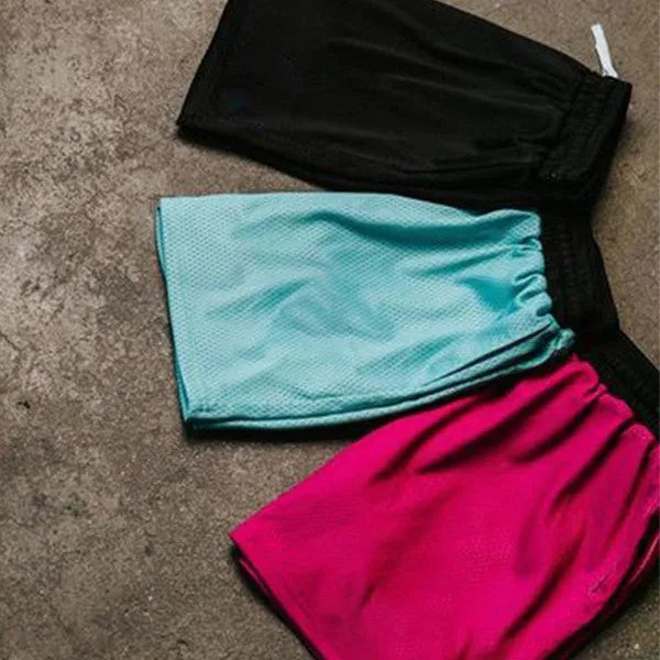 Men's mesh quick-drying athletic shorts in multiple colours for summer fitness