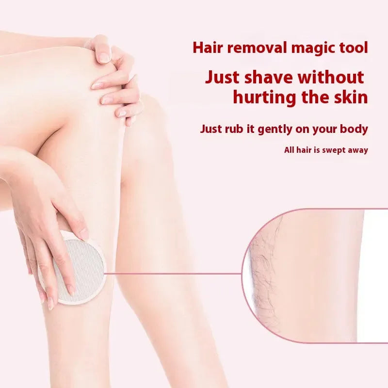 A 2-in-1 style nano glass epilator hair removal device made of white plastic.