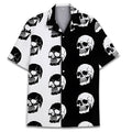 Men's summer casual shirt with Cuban collar design in polyester fabric with digital printing