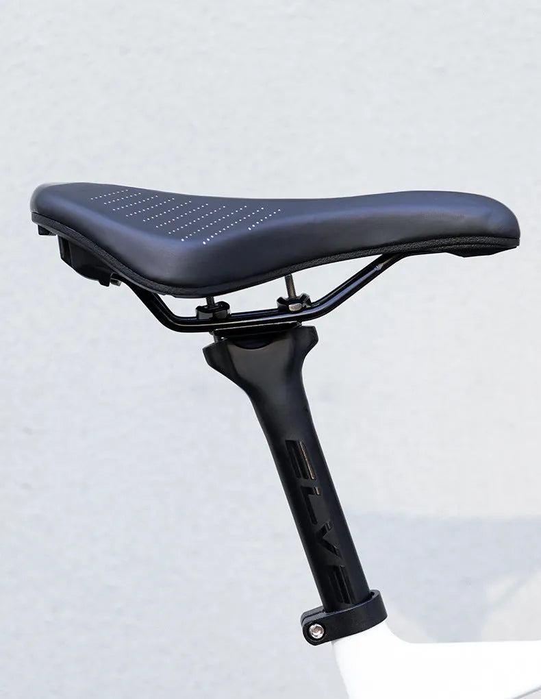Black and pink PU foam bike seat cushion size M for mountain bike