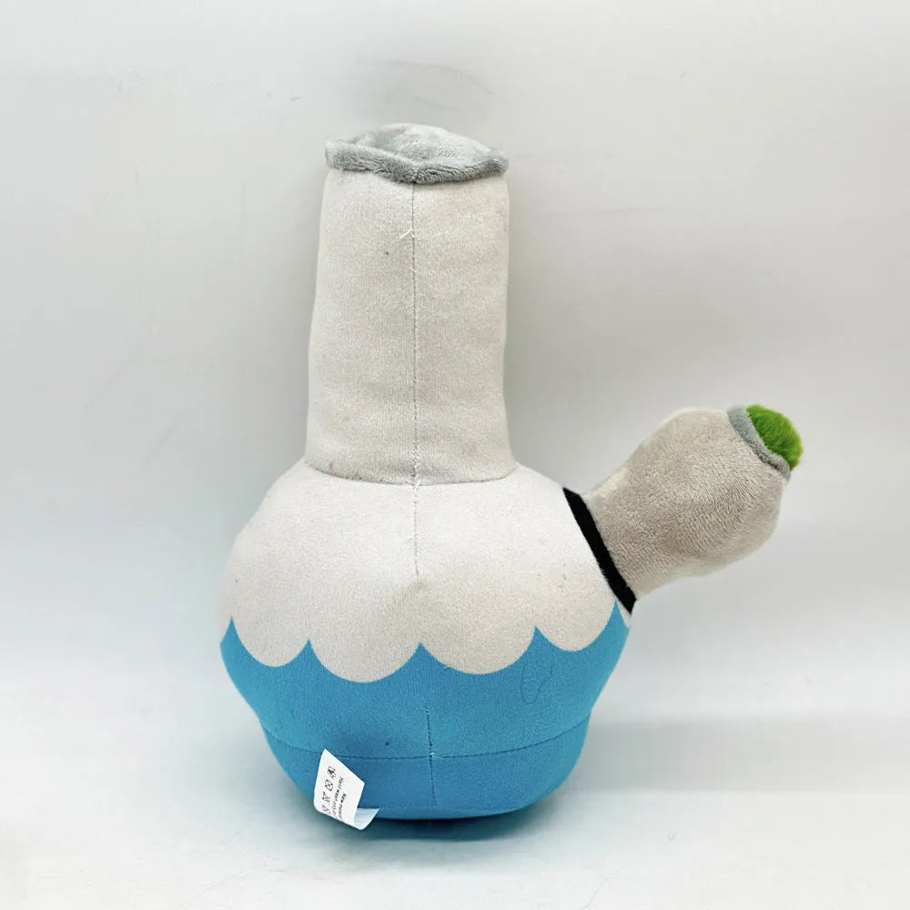24cm dog sounding kettle plush squeaky toy in picture style colour on white background