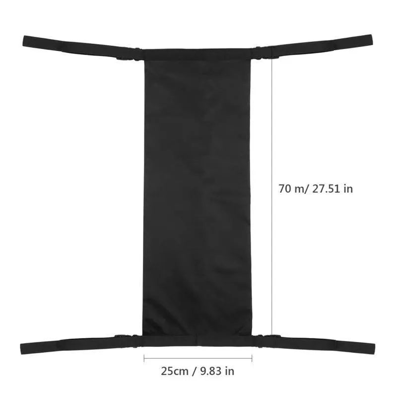 Black wheelchair oxygen cylinder pannier bag made from 600D Oxford cloth with cylindrical design