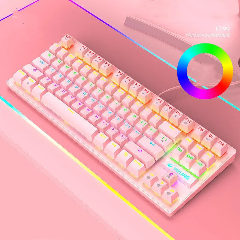 Gaming mechanical keyboard with ABS casing and mechanical axis switches in black colour