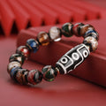 Chinese style bracelet with colourful coloured glaze lucky beads in 10mm 12mm 14mm sizes