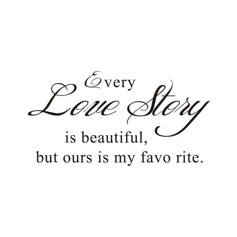 Black PVC printed wall sticker with English poetry and proverbs, 57x33cm plane decal for smooth walls