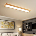 Solid wood long ceiling lamp for balcony, New Chinese style, 220V, white light option