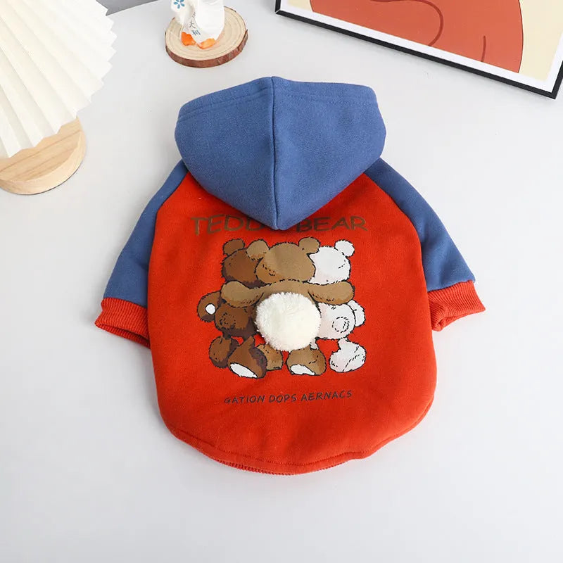 Red cotton pet coat for small and medium dogs sizes L to 4XL