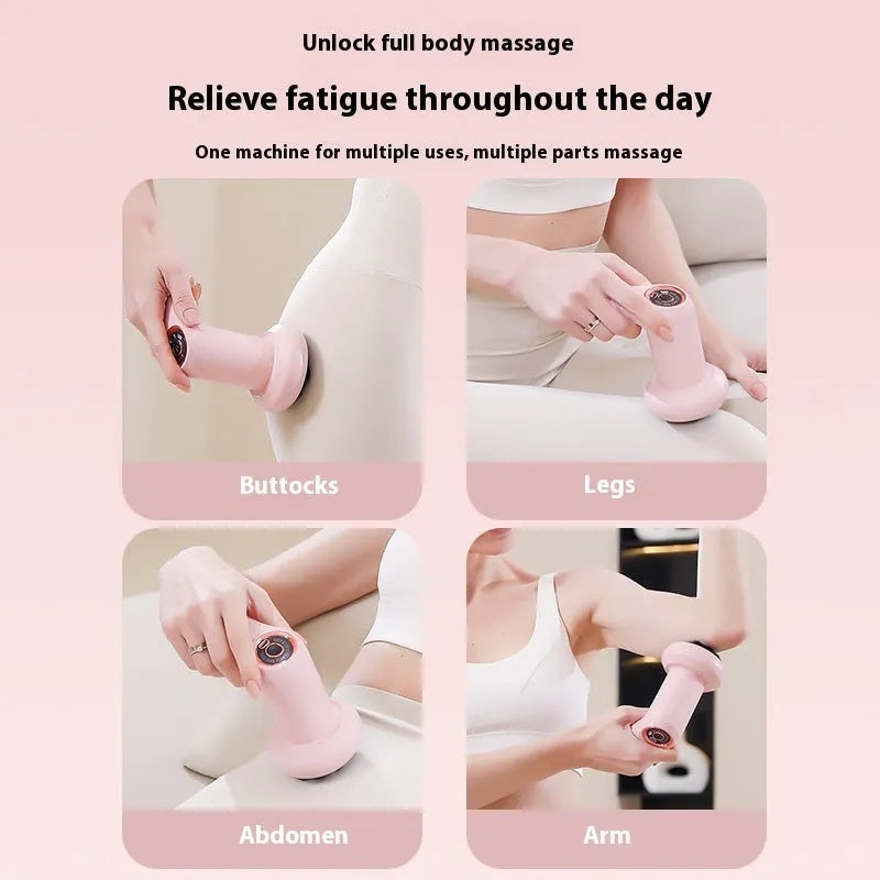 USB electric massager for cervical spine, waist and back massage in pink, white or black colours