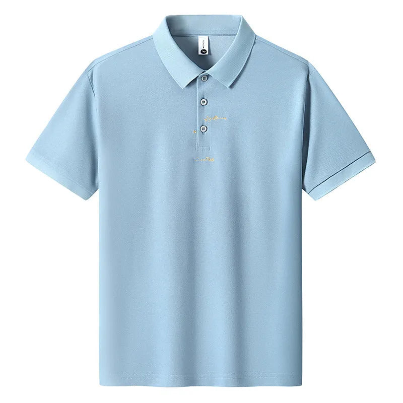 Men's loose fit cotton T-shirt with letter pattern design in six colour options showing front view