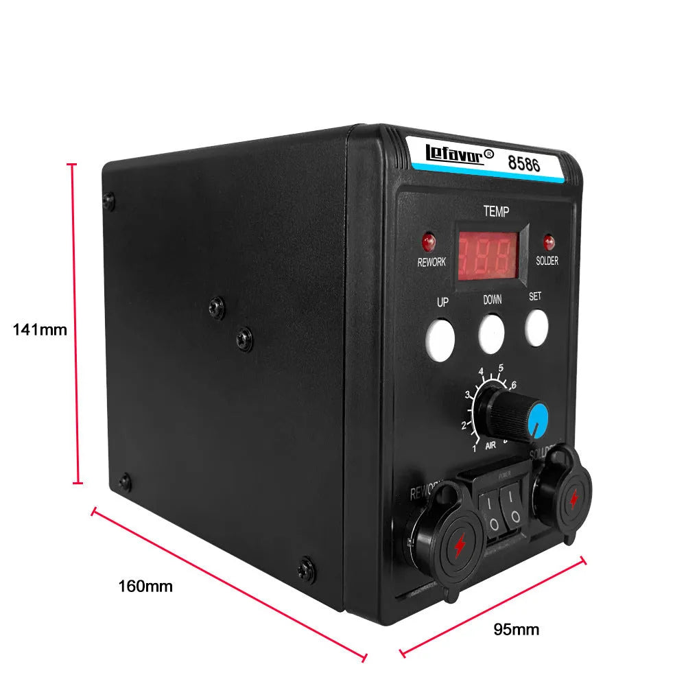 Digital temperature control hot air gun welding station 8586 model with 700W power for industrial maintenance