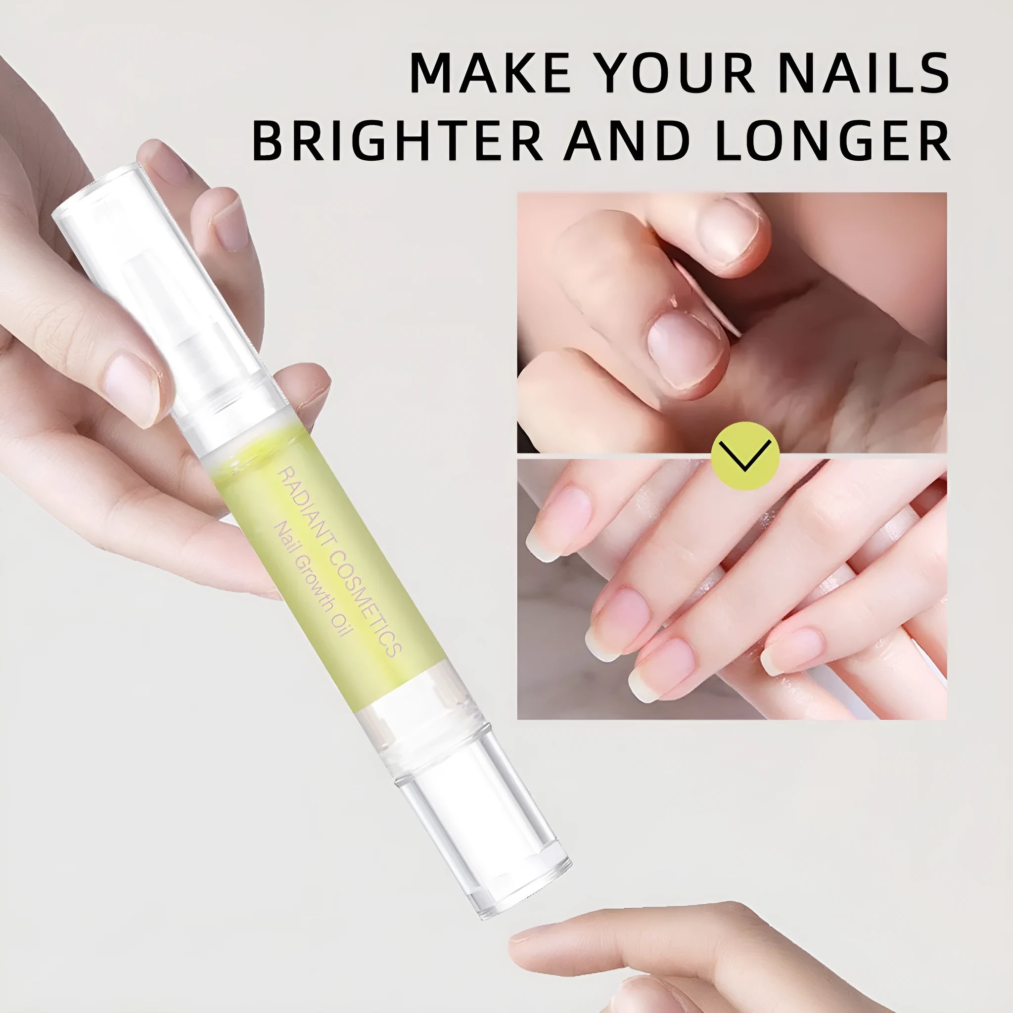 3ml clear nail growth oil bottle for wash-free nail and cuticle treatment