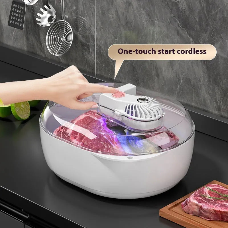 Aluminium household quick defrosting plate for thawing meat and frozen food, with USB cable