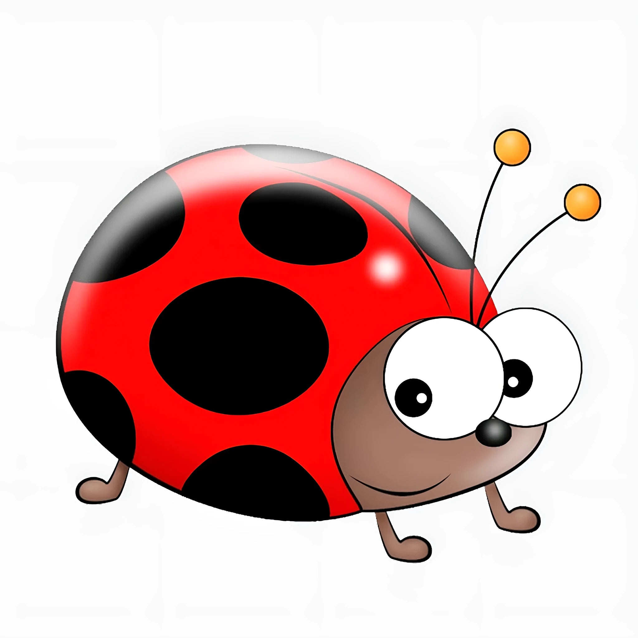 Cartoon ladybird decorative sticker measuring 14.5cm in PVC vinyl material