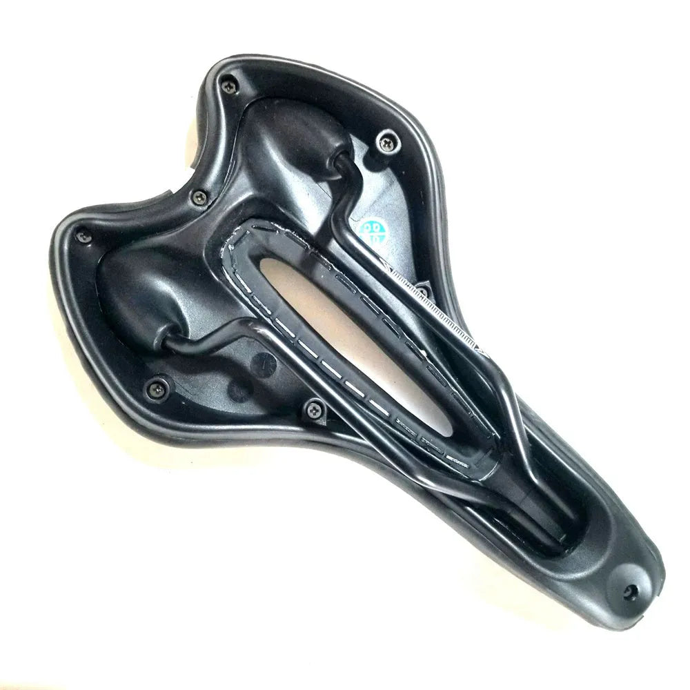Thickened soft silicone bicycle saddle cushion with PU leather cover, waterproof protector, wrench and tire patch set