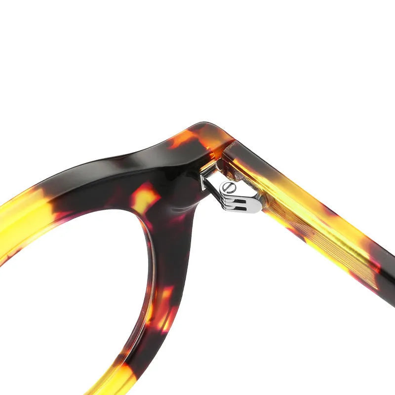 Thick plate frame glasses with sebum colour stitching full rim hip-hop box glasses multiple colour options C1 C2 C3 C4 C5