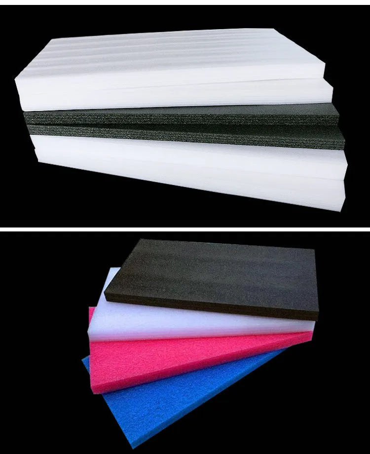 White high-density EPE pearl cotton foam board sheet measuring 200cm by 100cm.