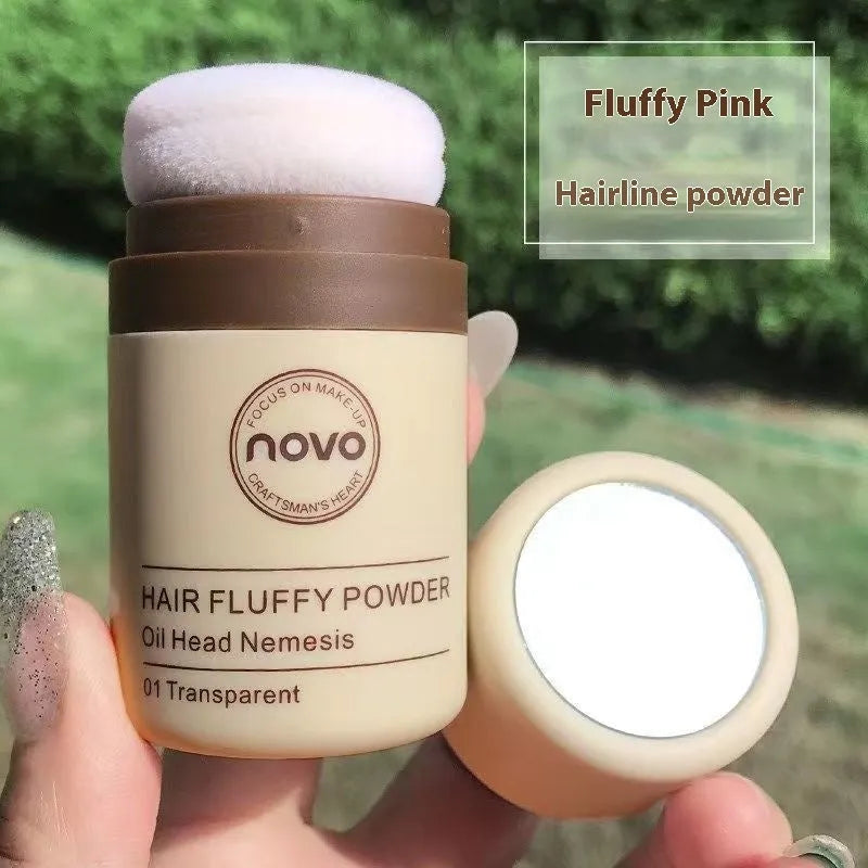 Veejaga mattifying hair and face powder for oil control on bangs and makeup setting