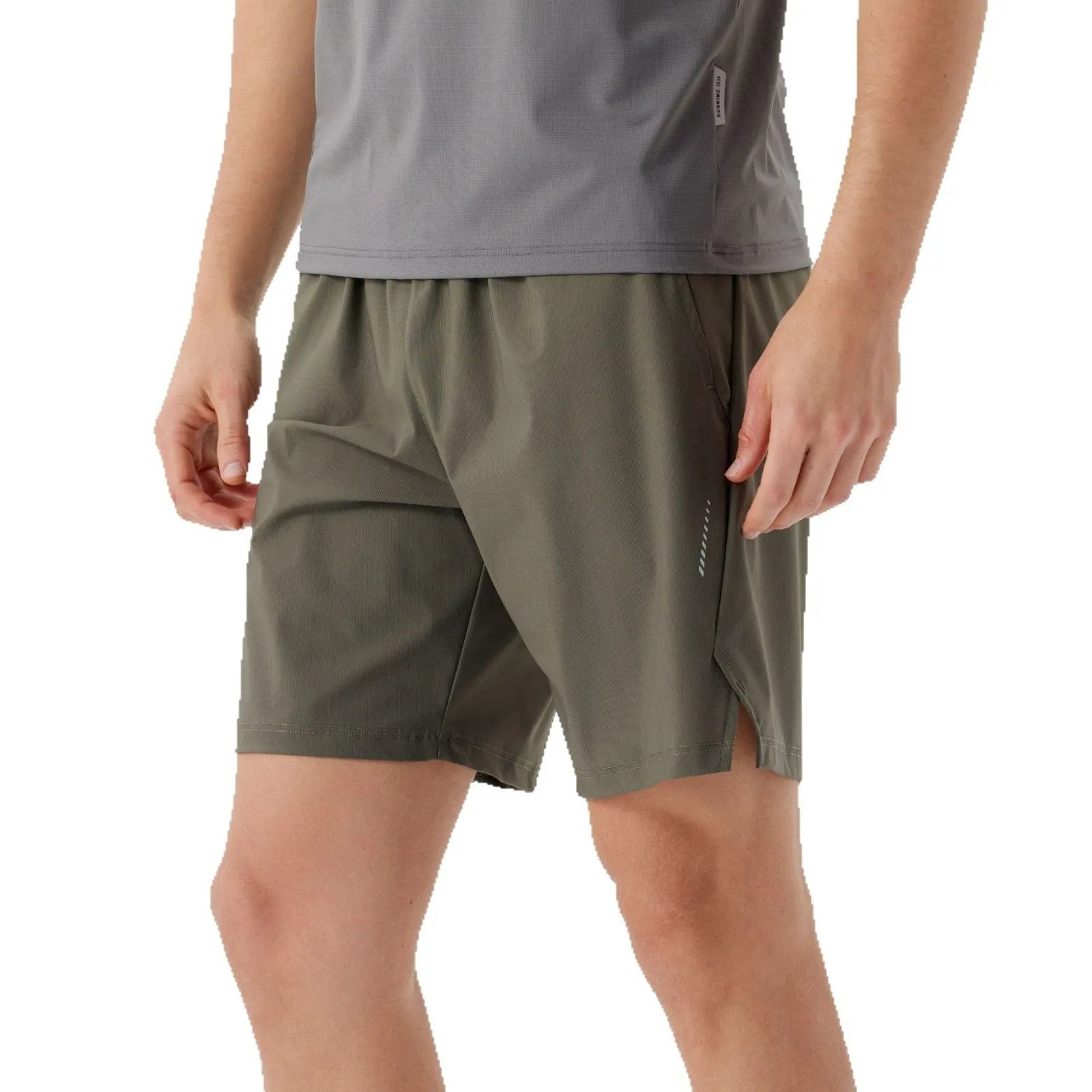 Personality Ice Silk Sports Shorts for Men, breathable nylon, 4 colours Black 763 khaki ink blue rock gray, mid waist, sizes M to 3XL