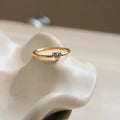 Golden heart or oval stainless steel ring with heart shape design available in sizes No 5 to No 8
