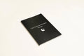 Black hardback A5 dream journal notebook with business simplicity style and ruled interior pages