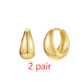 Gold electroplated brass diamond earclip earrings with geometric round design on copper base